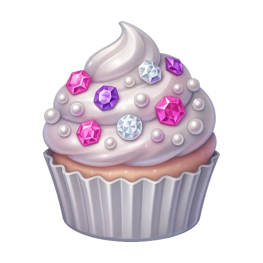 Jewelled cupcake tile in 2048 Cupcakes